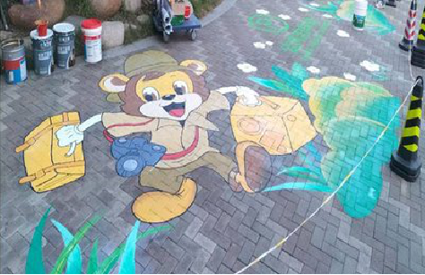 新宁夏季画地面彩绘会遇到的问题