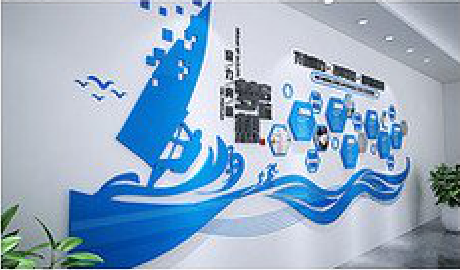 新宁海浪主题文化墙如何设计?