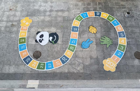 新宁地面游戏彩绘